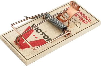 Victor Metal Pedal Mouse Traps, 12-Pack, Reusable Wooden Snap Traps | FSC Certified Wood, Indoor Mice Control Pest Elimination, Rodent Killer Control, Clean & Quick Trapping, Mice Traps for House