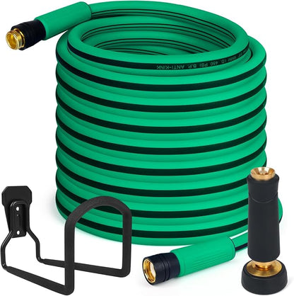 AIODE Garden Hose 5/8" x 100FT Heavy Duty Water Hose Super Flexible All-weather Lawn & Garden Watering Equipment (100FT)