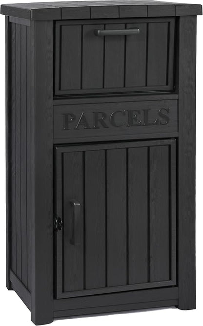 LHBGO Package Delivery Box for Outside, Outdoor Storage with Lockable Secure, Anti-Theft Parcel Drop Boxes Outdoor Package Delivery and Waterproof for Porch, House, Curbside