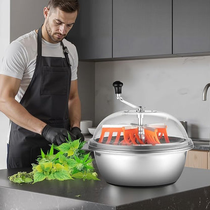 VEVOR Bud Leaf Bowl Trimmer, 19 in Bud Trimmer with Sharp Stainless Steel Blades, Visual Cutting, Wet & Dry Hydroponic Cutting Machine, Twisted Spin Cut for Plants Leaves Buds Flowers