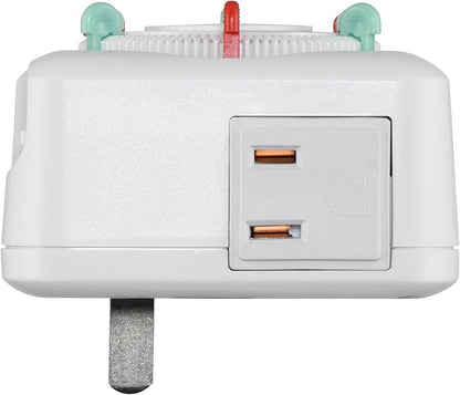 NSi Industries TORK RTN112 Indoor 15-Amp Plug-in Mechanical Appliance Timer 24-Hour Programming – GREEN & RED Trippers TWO Receptacles White