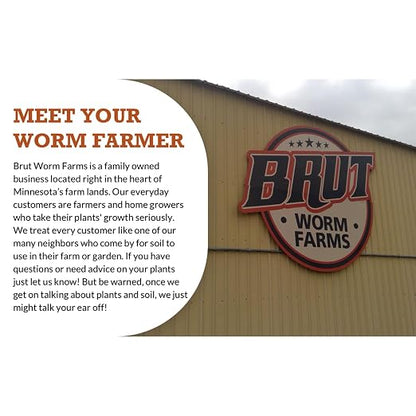 Brut Cow Compost – Nutrient-Rich Composted Cow Manure Organic Soil Amendment – 100% Pure Compost, Additive-Free Fertilizer for Vegetable Gardens, Flowers, Lawns & Indoor Plants – 1 Cubic Ft