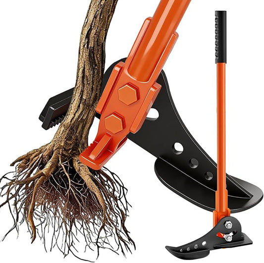 Heavy Duty Tree & Sapling Puller Tool, High-Strength Manganese Steel Root Removal Tool for 1/4" to 2" Woody Stems, Small Trees, Brush and Invasive Plants, for Lawn, Yard, Garden and Farm | Sapling Puller Tool