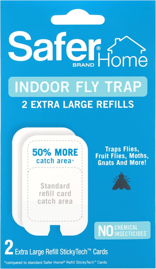 Safer Home SH5032XL Trap Refill Pack of Extra Large Glue Cards for SH502 Indoor Fly Trap, Official Safer Home Refills with StickyTech Glue Technology, 2 Count (Pack of 1)