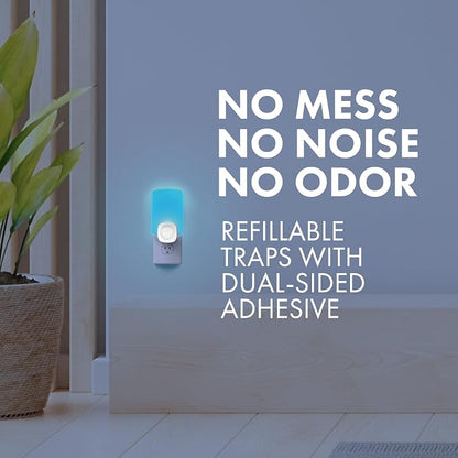 STEM Flying Insect Trap - Indoor Fruit Fly & Gnat Catcher for Home, Kitchen & Any Room, Attracts & Traps Bugs, Soft Blue UV Light - Includes 2 Plug-in Devices & 2 Cartridges (Pack of 2)