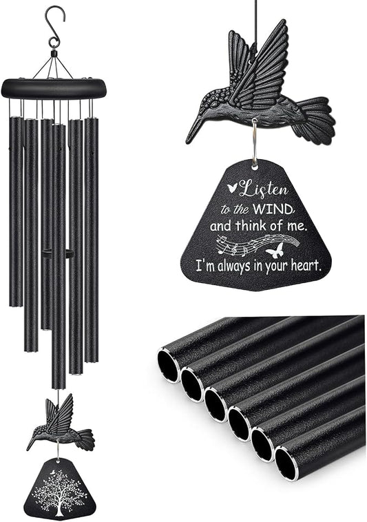 Sympathy Wind Chimes for Outside Deep Tone, Memorial Wind Chimes for Loss of Loved One Prime, Bereavement Condolence Remembrance Funeral Gifts for Grieving Friends Loss of Mother Father