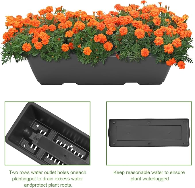 5 Tier Vertical Raised Garden Bed Planter Box, Vertical Raised Bed with Drainage Holes for Indoor Outdoor Herbs Flowers Vegetables Plants, Grey