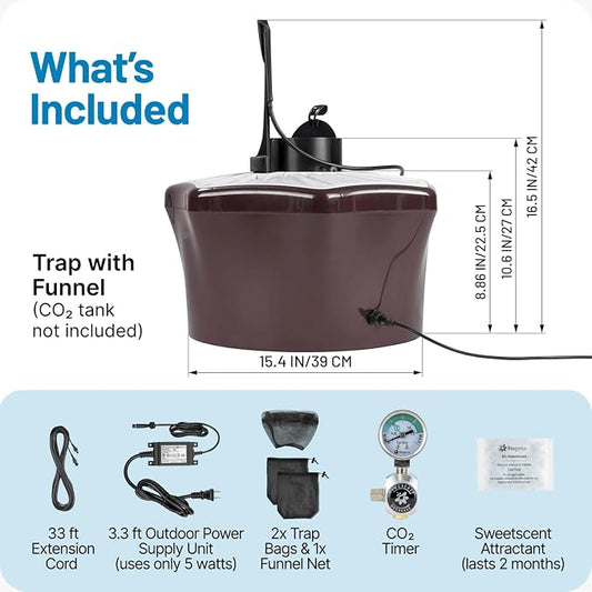 Biogents Mosquitaire Outdoor Mosquito Trap with CO₂ Booster & Sweetscent Lure | Eco-Friendly, Pesticide-Free, Pet-Safe Repellent Alternative | Electric Catcher for Comprehensive Mosquito Control