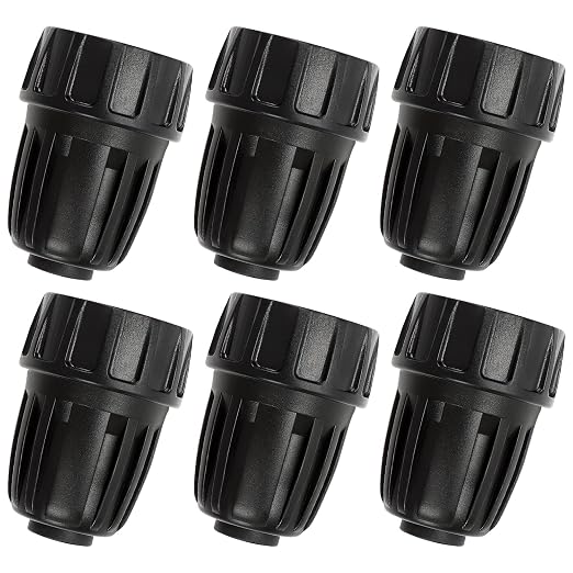 RedChili 6 Pcs 1/2 Inch Drip Irrigation Tubing to Faucet/Garden Hose Adapter, 3/4" FHT to 1/2" (1/2" ID x0.6-0.65" OD) Drip Irrigation Fittings Female Garden Hose Water Line System Connector