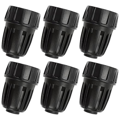 RedChili 6 Pcs 1/2 Inch Drip Irrigation Tubing to Faucet/Garden Hose Adapter, 3/4" FHT to 1/2" (1/2" ID x0.6-0.65" OD) Drip Irrigation Fittings Female Garden Hose Water Line System Connector