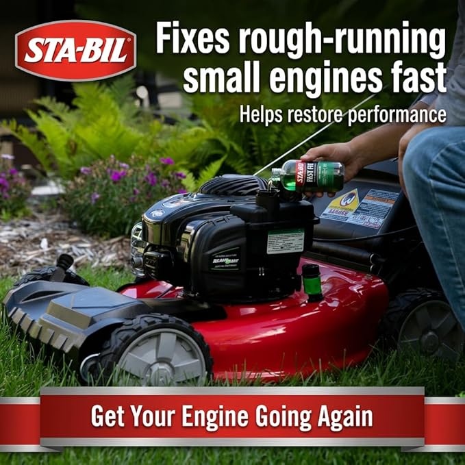STA-BIL Fast Fix Small Engine Treatment, 8 oz 12-Pack | Helps restore rough-running engines by cleaning carburetors and fuel injectors.