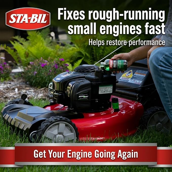 STA-BIL Fast Fix Small Engine Treatment, 4 oz 12-Pack | Helps restore rough-running engines by cleaning carburetors and fuel injectors.