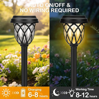 Solar Outdoor Lights, Outdoor Waterproof IP65, Bright Powered by Solar Garden Lights for Patio, Yard, Driveway Decoration (12 Pack
