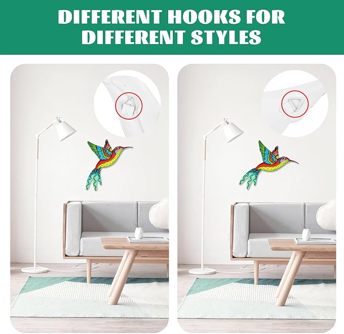 4pcs Metal Outdoor Wall Art Decor,3D Colorful Dragonfly+Hummingbird+Butterfly+Bee Hanging Decorations Ornament for Garden Fence,Patio,Yard