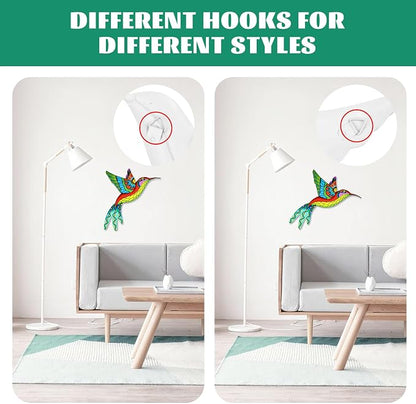 4pcs Metal Outdoor Wall Art Decor,3D Colorful Dragonfly+Hummingbird+Butterfly+Bee Hanging Decorations Ornament for Garden Fence,Patio,Yard