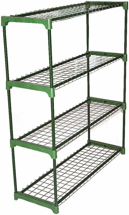 Panana 2 x Display Storage Racking for Garden Garage Greenhouse Staging Plant Stand Greenhouse 4-Tire Racking Shelving Unit for Garden Shed Garage