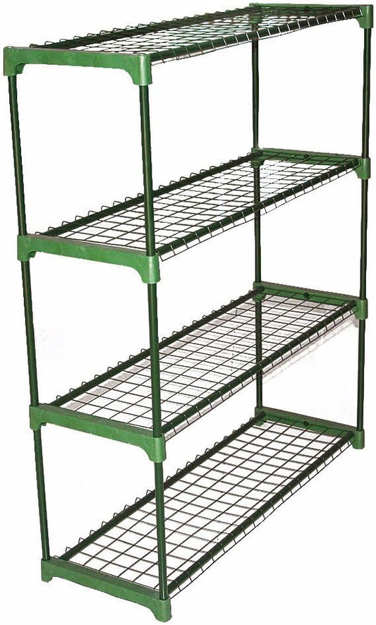 Panana 2 x Display Storage Racking for Garden Garage Greenhouse Staging Plant Stand Greenhouse 4-Tire Racking Shelving Unit for Garden Shed Garage