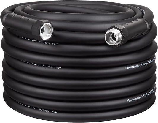 DEWENWILS Garden Hose 75 ft x 5/8", Water Hose with Swivel Handle, Heavy Duty, Lightweight, Flexible Hose for Plants, Car, Yard, 3/4 Inch Solid Fittings, Drinking Water Safe