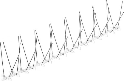 Bird B Gone - Pre-Assembled EnviroSpike Stainless Steel Anti Bird Spikes (100') - UV-Stabilized Polycarbonate Base - Humane Deterrent - Stops Pigeons & Birds from Roosting On Rooftops, Ledges, Fences