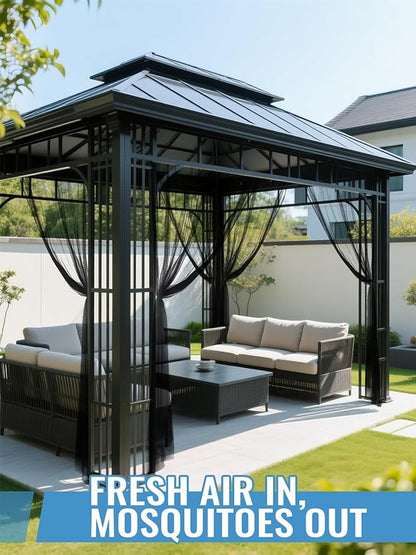 ANPHSIN 65x10ft Nearly Invisible Mosquito Net for Patio - Mesh Netting Screen for Outdoor Garden Porch Balcony, Protects Skin & Plants from Bugs, Birds, Black