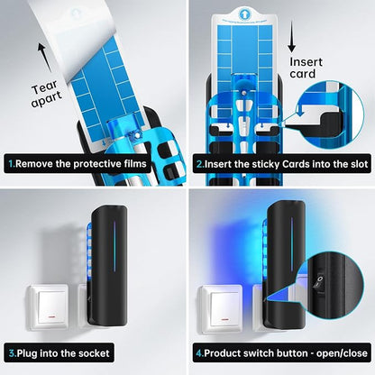 Flying Insect Trap Plug in Mosquito Bug Zapper Indoor Gnat Moth Catcher with 9W Night UV Light, 10 Sticky Glue Board Refills for Home Office