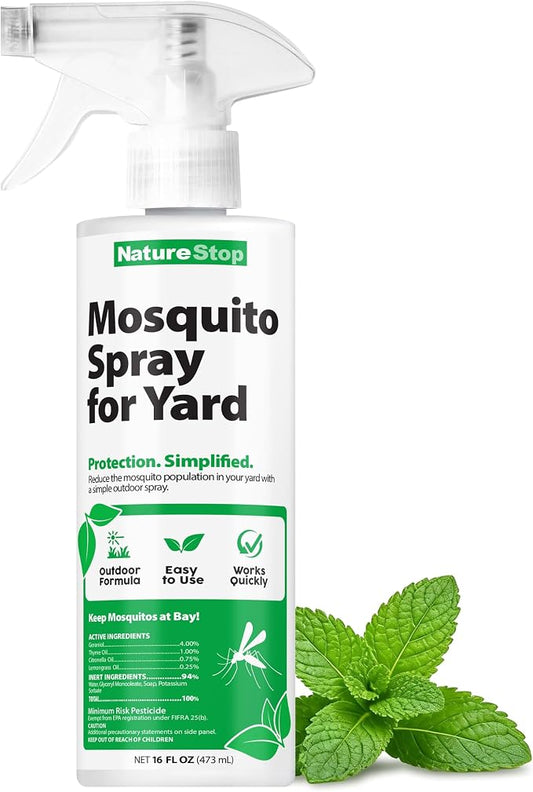 Mosquito Spray for Yard (16oz) | Keeps Mosquitoes Away, Pet & Family Friendly, Plant-Based Active Ingredients, For Yards & Patios, Outdoor Use