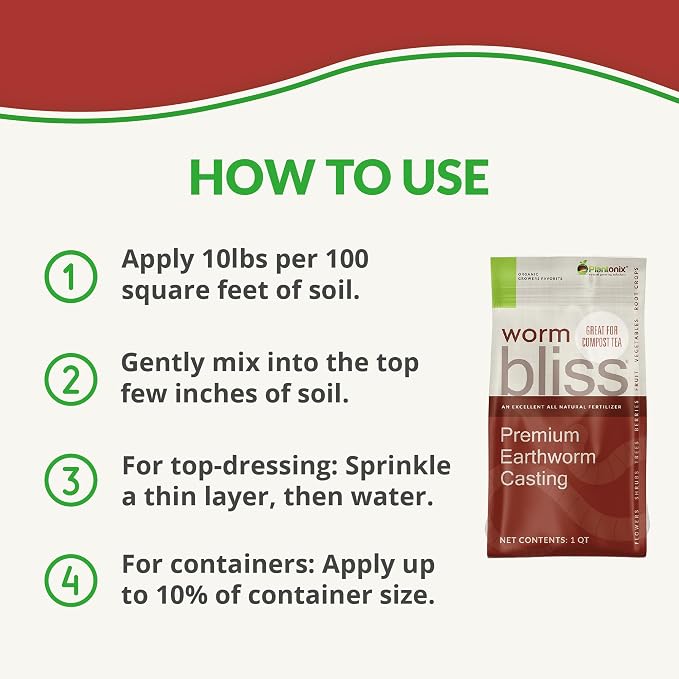 Worm Bliss (1 Qt) + Coco Coir Brick (650gms) + Char Bliss (1 Qt) - Organic Coco Coir for Plants - Worm Castings & Biochar for Plants - Organic Fertilizer & Soil Amendment Bundle - Potting Soil Mix