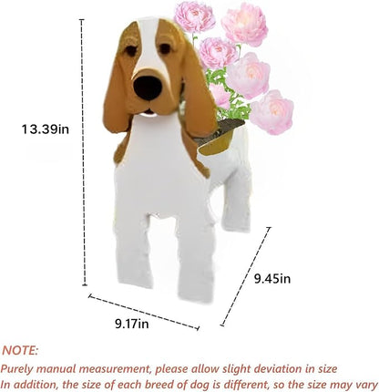 Cocker Spaniel Dog Planter Pots, 9.45 x 9.17 x 13.39 Inches | Dog Flower Pot, Cute Animal Shaped Plant Pot, Gifts for Women & Pet Lovers, Indoor Outdoor Garden Home Office Decor