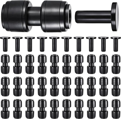 30 PCS Quick Connect 1/4" Drip Irrigation Coupling Fitting,Push-to-Connect Straight Coupler Connectors for 1/4" Irrigation Tubing with 10PCS End Plugs,Hose Connectors for Drip Irrigation System