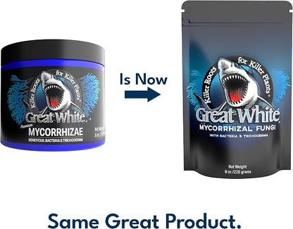 Great White Mycorrhizal Fungi, Beneficial Bacteria for Plant Growth, Root Stimulator, Concentrated 3-in-1 Formula by Plant Success (8 oz)