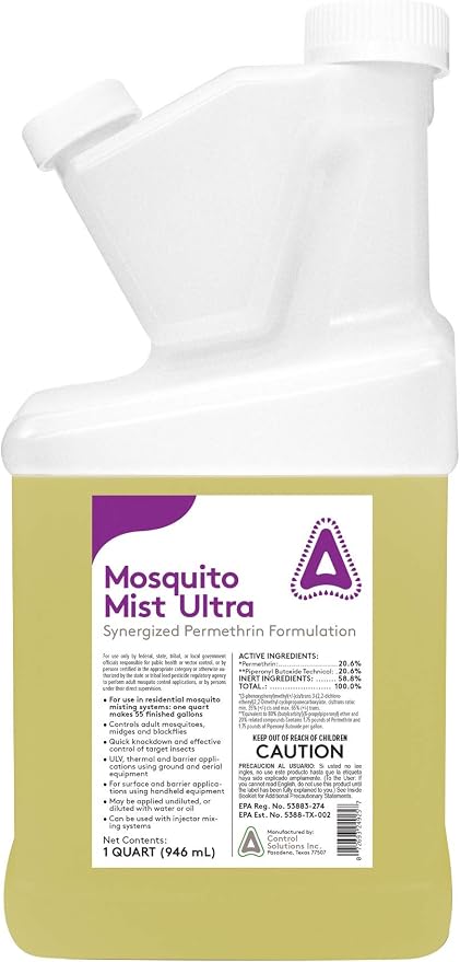 Control Solutions Mosquito Mist Ultra - Synergized Permethrin Formulation (1 Quart)