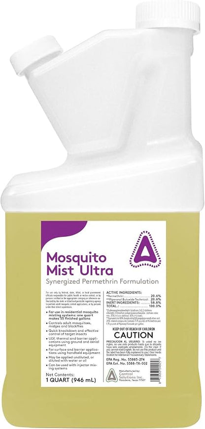 Control Solutions Mosquito Mist Ultra - Synergized Permethrin Formulation (1 Quart)