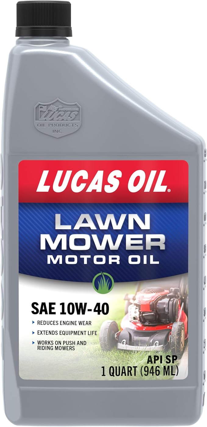 Lucas Oil 11314 SAE 10W-40 Lawn Mower Motor Oil - 1 Quart