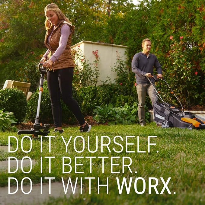 WORX 20V Turbine Cordless Two-Speed Leaf Blower Power Share - WG547 (Battery & Charger Included) & WG896 12 Amp 7.5" Electric Lawn Edger & Trencher