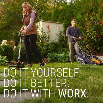 WORX 20V Turbine Cordless Two-Speed Leaf Blower Power Share - WG547 (Battery & Charger Included) & WG896 12 Amp 7.5" Electric Lawn Edger & Trencher