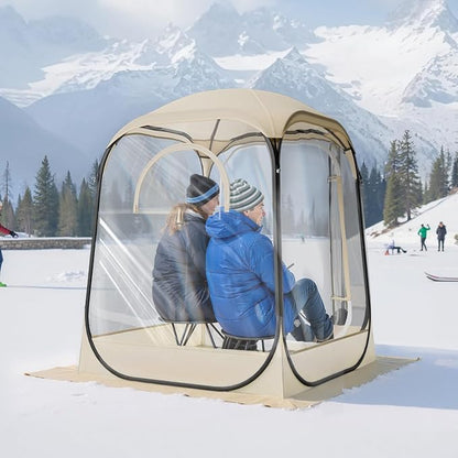 VEVOR Pop up Sports Tent, 8 Sizes Optional Clear Bubble Tent for 1-6 Person, Waterproof Outdoor Pod with Floor Mat & Top Cover, Garden Igloo Dome Tents Camping Shelter for Sports Watching