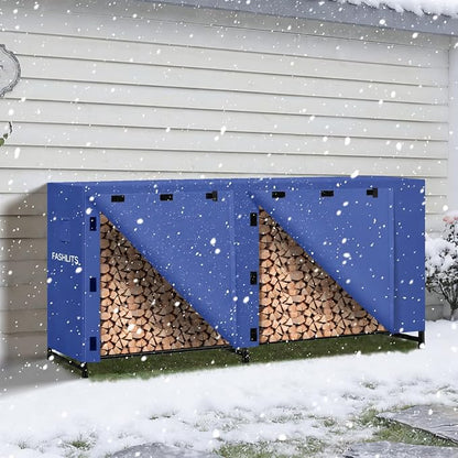 8ft Firewood Rack Cover, Waterproof Heavy Duty 600D Oxford | Storage Wood Rack Cover for Patio, Yard, Indoor and Outdoor Use(Cover Only, Rack Not Included)
