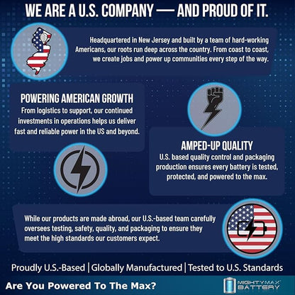 Mighty Max Battery YTZ8V - 12 Volt 7 AH, 85 CCA, Rechargeable Maintenance Free SLA AGM Motorcycle Battery