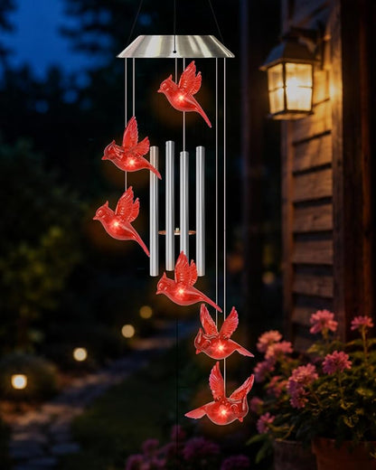 Nacome Wind Chimes for Outside: Tubes Memorial Wind Bell Mother's Day Birthday Gifts for Mom Women Grandma Her - Yard Garden Indoor Outdoor Decor (Cardinal)
