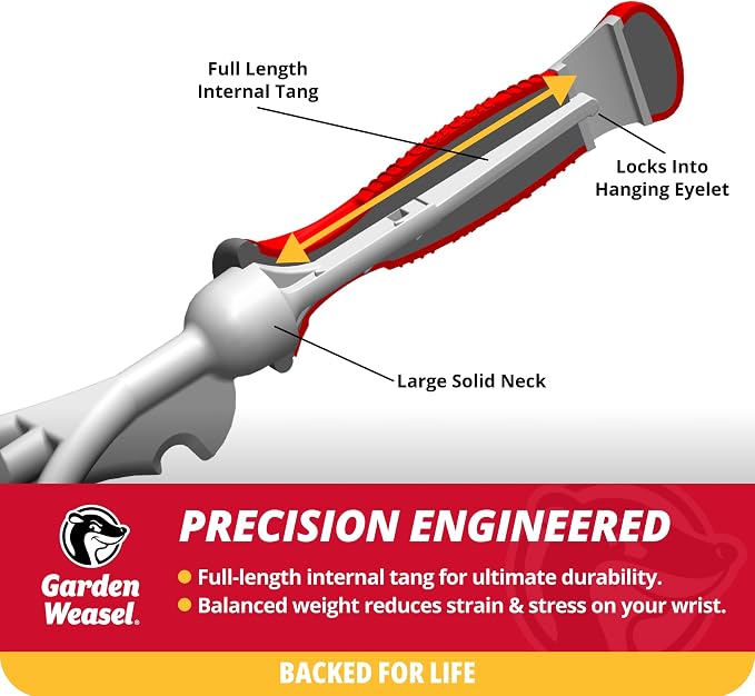 Garden Weasel Double-Sided Garden Cultivator/Tiller | Cultivate, Till, Break Up Soil | Planting and Gardening Hand Digging Tool, Heavy Duty Cultivator, Hand Tool Weeder | 91367