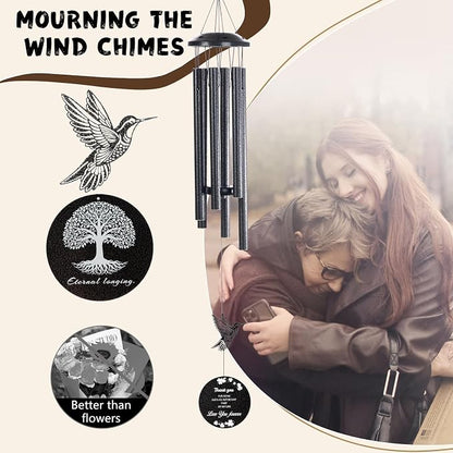 37-inch Hummingbird Wind Chimes are Suitable for Garden, Patio and Courtyard Decoration. They can be Given as Gifts of Comfort, Mourning and Remembrance to Loved Ones who Have Lost Them
