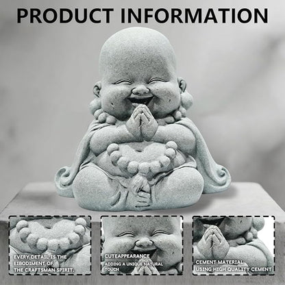 Buddha Statue,Zen Monk Praying Statue Sculptures Ornament for Garden,Outdoor,Wealth,Good Luck, Indoor,Mini Buddha Fish Tank Decoration (Prayer Buddha)
