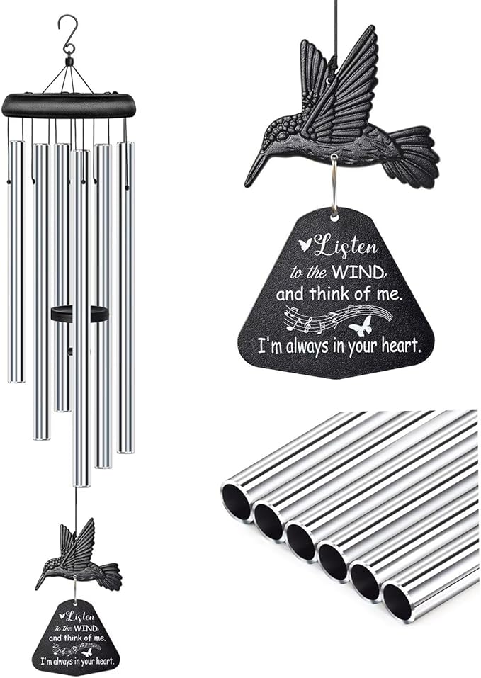 Sympathy Wind Chimes for Outside Deep Tone, Memorial for Loss of Loved One Prime, Bereavement Condolence Remembrance Funeral Gifts for Grieving Friends Loss of Mother Father