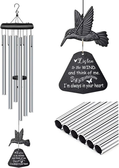 Sympathy Wind Chimes for Outside Deep Tone, Memorial for Loss of Loved One Prime, Bereavement Condolence Remembrance Funeral Gifts for Grieving Friends Loss of Mother Father