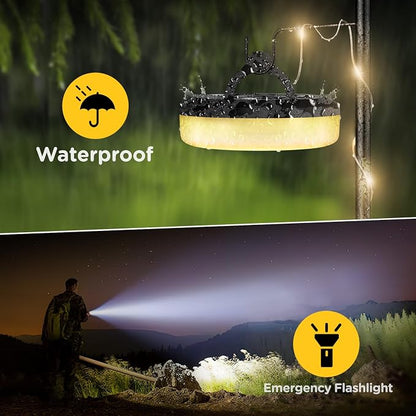 OGERY 2-Pack Camping String Lights, 32.8FT Rechargeable Christmas String Lights Outdoor/Indoor, 8 Modes 4-in-1 Quick Storage Fairy Lights Portable Lamp for Xmas Tree Decor Party Camping Essentials