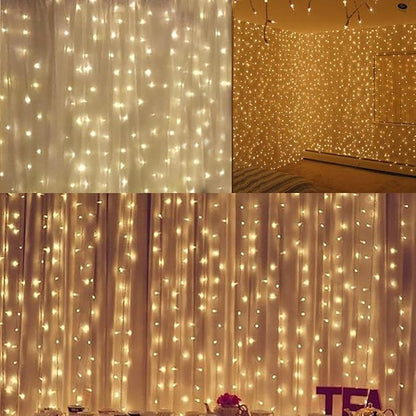 Twinkle Star 600 LED Window Curtain String Light for Wedding Party Home Garden Bedroom Outdoor Indoor Wall, Warm White | Wedding Party Home Garden Bedroom Decorations, Outdoor Indoor Wall, Christmas Decorations