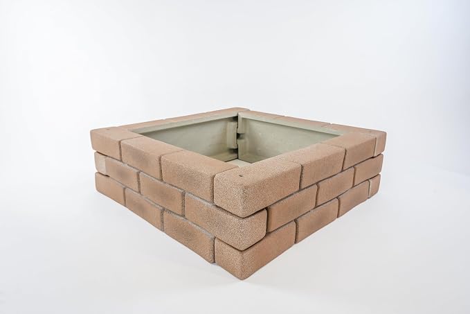 Raised Garden Bed Brick Style Planter Box - Polyurethane 24" x 8" Modular Planter Box Panels Designed for Curves and Straight Edges (4 Panel Pack)