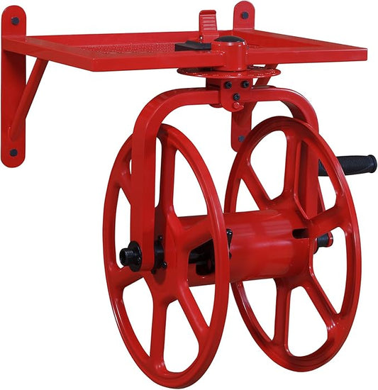 Liberty Garden Revolution Hose Reel with Pull Up Latch, Red