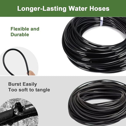 Drip Irrigation Kit for Garden, Quick-Connect Raised Bed Watering System 150FT, Plant Accessories, Drip Line Kit for Greenhouse, DIY Micro Sprinklers Set for Yard Outside,Sistema De Riego Por Goteo