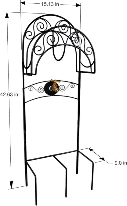 Liberty Garden 640 Carrington Decorative Metal Hose Stand w/Bib, Black
